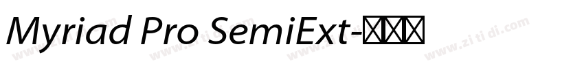 Myriad Pro SemiExt字体转换